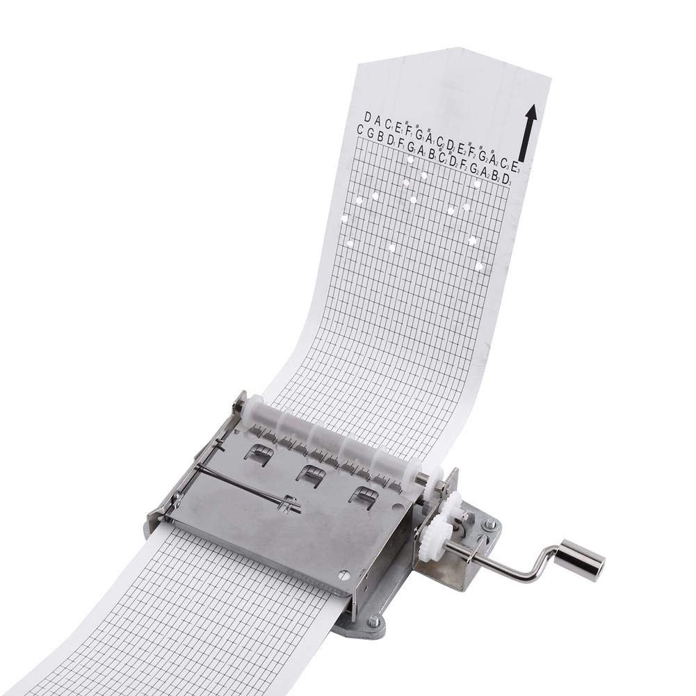 30-Note Music Box Maker Kit, Quality Material, Hand Crank Tape Music Box, Gifts Home Decor, Easy to DIY, Movement Part + Puncher+ 3 Strips