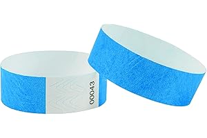 L LIKED 500pcs Numbered Wristbands, Waterproof Paper Bracelets Lightweight Concert Event Wristbands Wrist Party Bands Armband