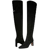Sam Edelman Women's Shea Over-the-Knee Boot Black Suede Wide Calf 9 Medium