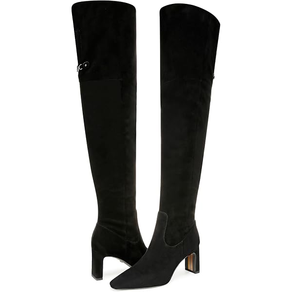 Marc Fisher Renn Black Over-the-Knee Faux Suede Flat Boots Sz 5 BNWOB Amazon.com | Marc Fisher Womens Renn Faux Suede Over-The  main image 3