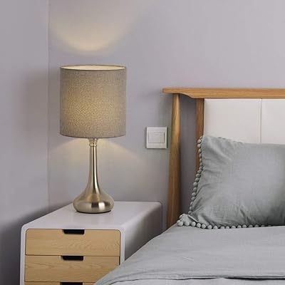 Buy Haitral Modern Table Lamps Small Nightstand Lamps Set Of 2 Bedside Desk Lamps For Bedroom Office Living Room 15 Inches Silver Online In Canada B07sncfqn4