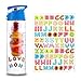 DIY Fruit Infuser Water Bottle 25 oz Detox Flip-Top Leak Proof Sport Bottle BPA-Free Tritan with Recipe Book Birthday Gifts for Women and Men - Sports, Camping (Blue)