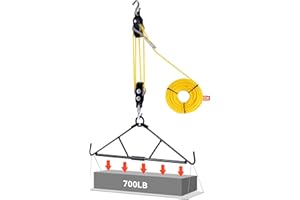 GearOZ Deer Hanger, Elk Hoist Pulley Lift System with Gambrel, Hunting Game Hanging Kit for Deer Carcass/Butcher/Skinning, Max to 700 LBS, Wild Hunting Gifts for Men, Deer Hunting Accessories