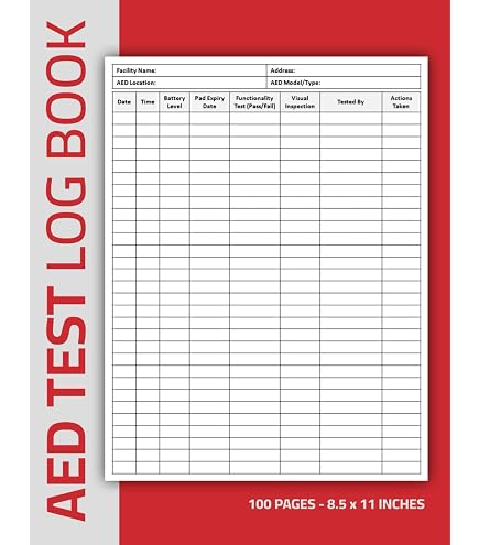 Medical Equipment Cards AED Readiness Inspection Cards - Maintenance ...