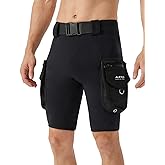 Aunua 2mm Men’s Wetsuit Shorts with Large Cargo Pockets