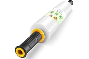 TICONN Stretch Wrap Stretch Film Roll, 1000ft Industrial Strength 15 inch Wide Clear Plastic Wrap with Handles for Pallet Wrapping Shipping Moving