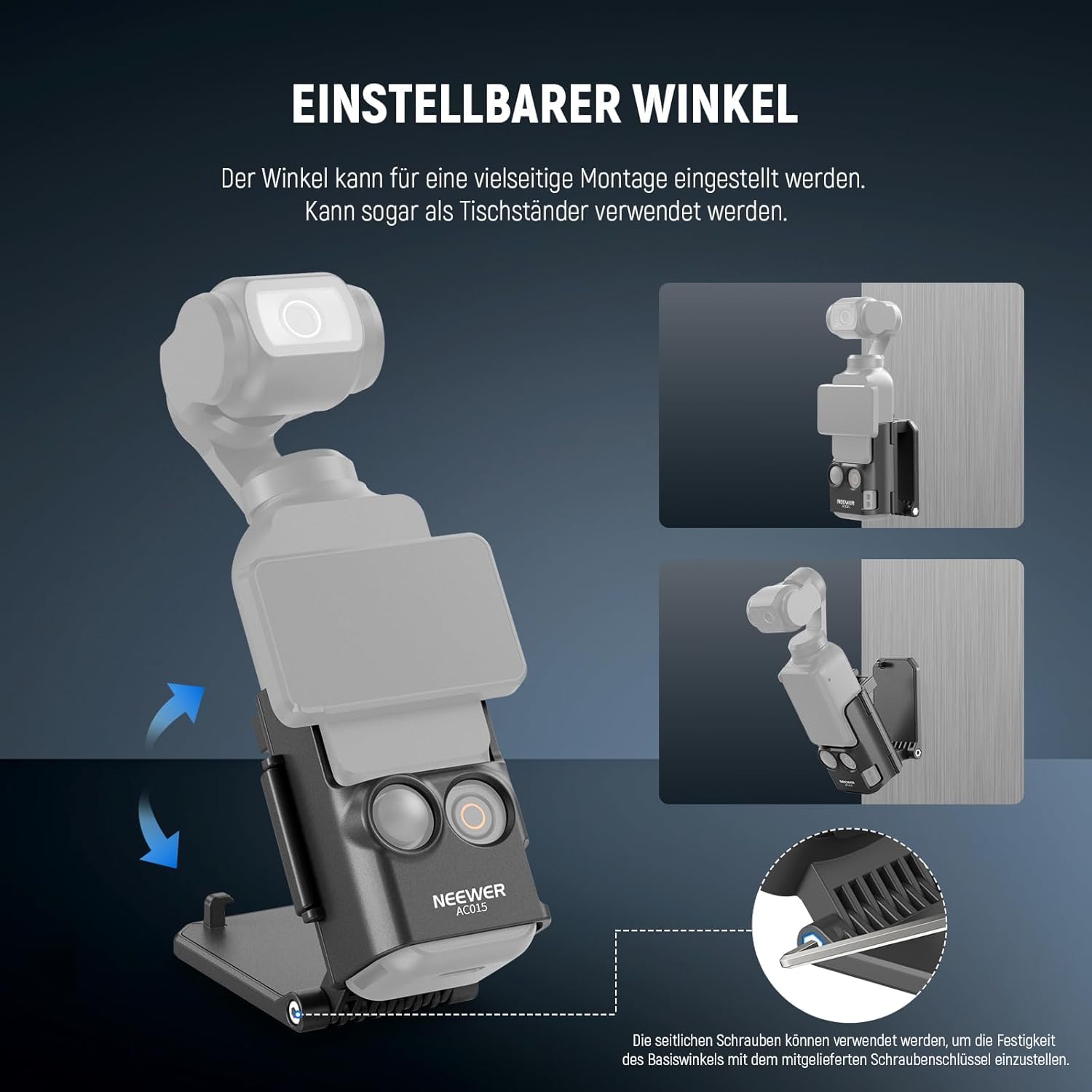 NEEWER Basics Magnethalterung, kompatibel mit DJI Osmo Pocket 3 Xtra Muse 4