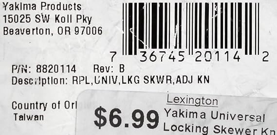 yakima universal qr locking skewer