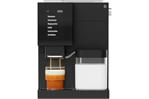 Terra Kaffe Super Automatic Espresso Machine - App-Enabled Coffee Machine - Auto Wake & Sleep - All Milk Types - Roaster-Approved Espresso Settings - Cappuccino Machines - Gifts for Men - Black TK-02