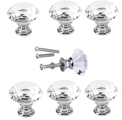 Eshowy Lot De 6 Boutons De Porte Pour Tiroir Armoire De Cuisine 40 Mm En Cristal Transparent En Forme De Diamant Qualite Superieure Vis Amazon Fr Bricolage Eshowy Lot De 6 Boutons De Porte Pour Tiroir Armoire De Cuisine 40 Mm En Cristal Transparent En Forme De Diamant Qualite Superieure Vis Amazon Fr Bricolage