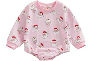 FYBITBO Halloween Baby Girl Boy Clothes Pumpkin Romper Sweatshirt Onesie Long Sleeve Bodysuit Top Fall Winter Outfit