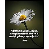 Socrates Quotes Wall Art - Inspirational Wall Decor Print, Flowers Motivational Philosophist Wall Art For Living Room Decor Aesthetic, Home Decor, Office Decor, or Bedroom Decor, Unframed - 8x10