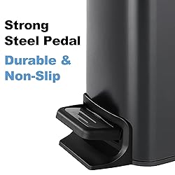 TrashAid Small Bathroom Trash Can with Lid Matt