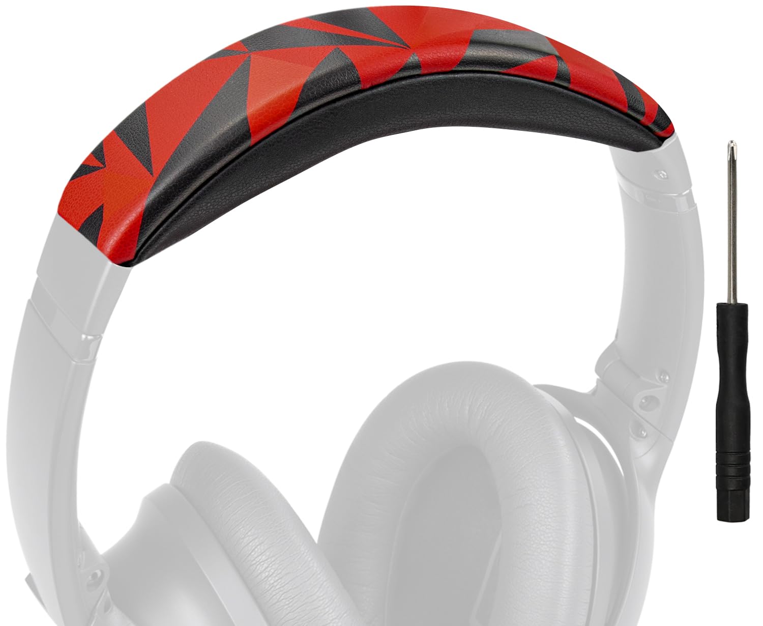 SOULWIT Replacement Headband Pad Kit for Bose QuietComfort 45 (QC45)/QuietComfort SE (QC SE)/New Quiet Comfort Wireless Headphones, Easy DIY Installation (Red Storm) — image 1