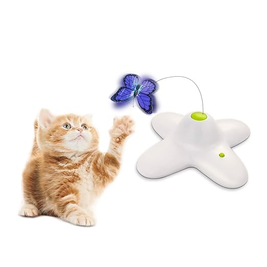 All For Paws Interactive Cat Butterfly Toy with Two Replacement