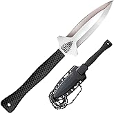 Cold Steel Hide Out 3" Durable Japanese AUS8A Stainless Steel Fixed Blade Spear Point Tactical Outdoor Neck Knife, 3-1/2" Kray-Ex Handle, Resistant Secure-Ex Sheath