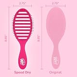 Wet Brush Speed Dry Detangler Pink – Ergonomic, Heat Flex Bristles view 4