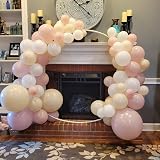 HILAVO Dusty Pink and Gold Balloons 60Pcs 12in Confetti Boho Set view 8