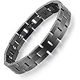 Feraco Magnetic Bracelets for Men Sleek Titanium Stainless Steel Magnetic Therapy Bracelet with Sizing Tool, Jewelry Gifts for Men (Black)