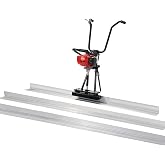 VEVOR Concrete Power Screed, 6ft/8ft/11ft Aluminum Board Straight Edge Bar Set, 4 Stroke Cement Finishing Vibrating Motor w/Height Adjustable Handles, High Efficient Concrete Tool 6500RPM