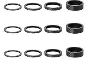 Azarxis 12 PCS Bicycle Headset Spacer Bike Handlebar Stem Spacers Threadless Aluminum Alloy Headset Fork Washer Set Fit 1 1/8