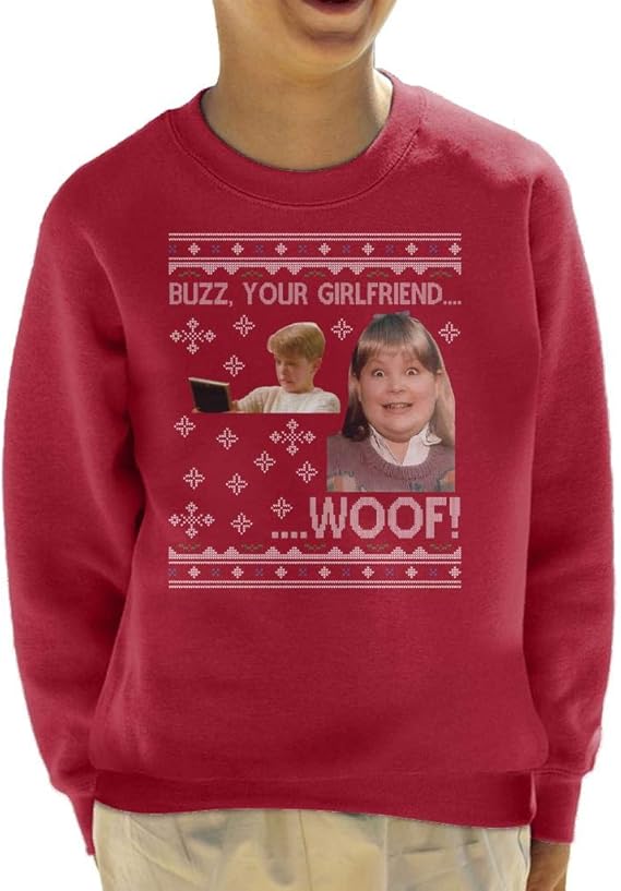 Home Alone Buzz Your Girlfriend Woof Christmas Kid's Sweatshirt: Amazon.co.uk: Clothing
