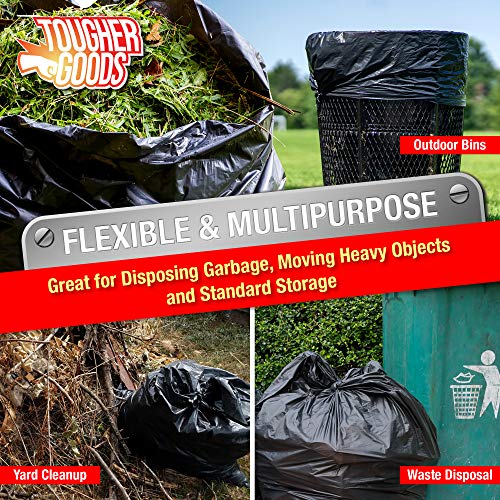 Heavy Duty Black Trash Bags 55 Gallon Black Bags for Garbage, Storage