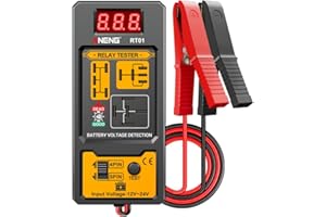 Rofawee RT01 Automobile Relay Tester, Battery Digital Display Tester, Relay Analyzer, unrsal for 12V/24V Four-pin and f-pin r