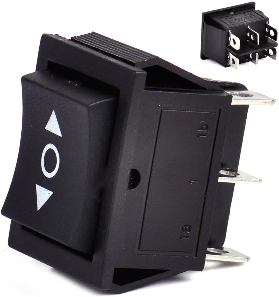 beler Boat 6 Pins DPDT 3 Position On-Off Momentary Power Window Rocker Switch Control Button (Fulfilled by Amazon)