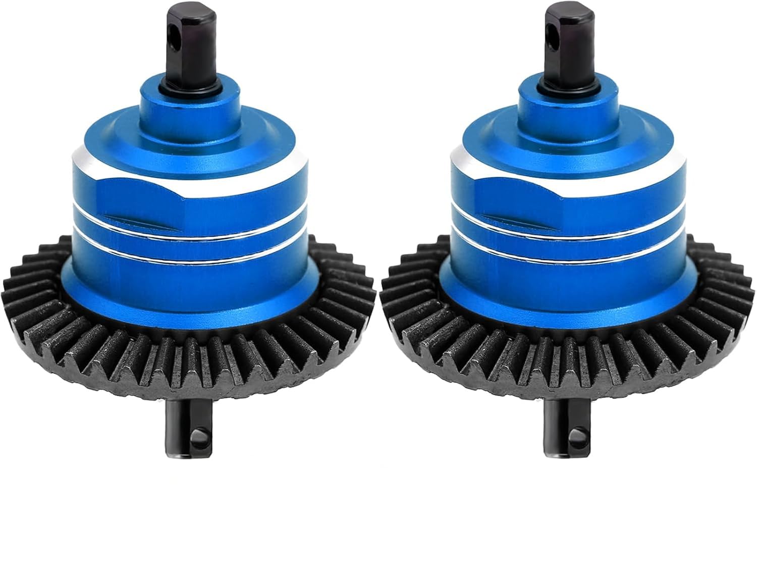 Photo 1 of 1/10 Front Rear Differential Upgrades Diff for 1/10 Traxxas Slash Rustler Stampede Hoss 4x4 VXL Ford 150?2PCS #45 Steel Differential, Replaced #5381#6882#5379(Blue)