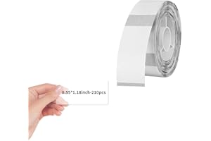 BROKSILENT Labels Maker Tape for D11/D110/D101 Printer, Self-Adhesive Waterproof Label Sticker for Name File Folder Office School Travel Clothes Address Home Organized Small Business(0.55*1.18inch-210pcs Clear)