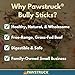 Pawstruck Natural 7” Braided Bully Sticks for Dogs, Tough Long-Lasting, Rawhide-Free, Low Odor, Healthy Single Ingredient Chew Treat for Aggressive Chewers, 10 Count, Packaging May Vary