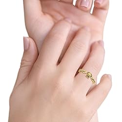 Blue Apple Co. Yellow Tone, Sterling Silver Size-8