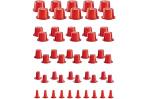 50 Pcs Automotive Cap Plugs Kit 0.11" to 0.53" Fit for Autool MR CARTOOL AutoLine Pro OTC, Plastic Tapered Wide Thick Flange 