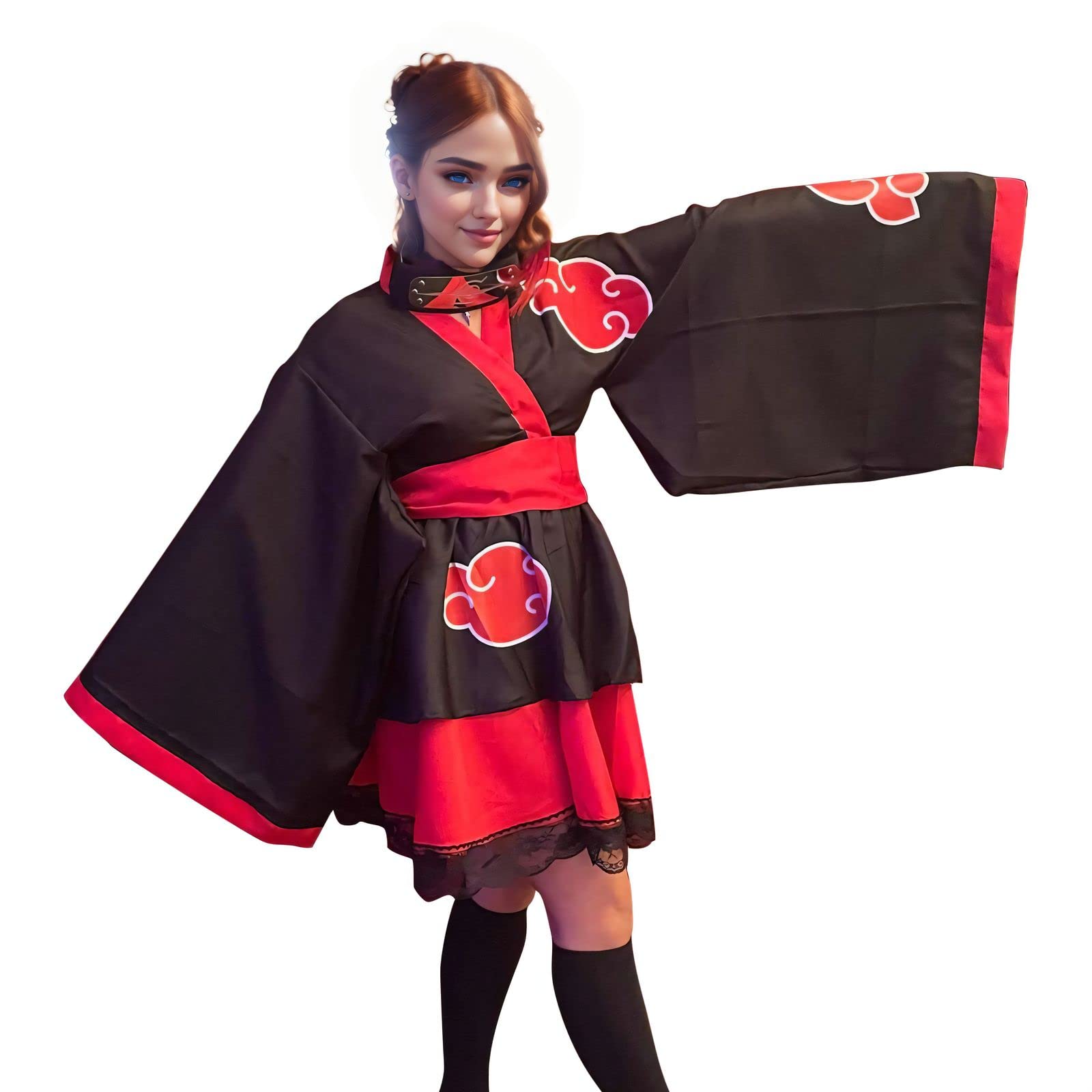 Mua CMEGEOME Anime Ninja Kimono Dress Halloween Cosplay Outfit Costume ...