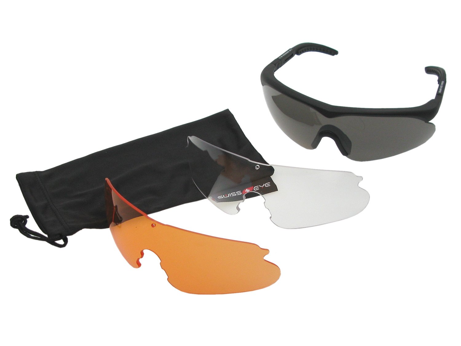 Swiss Eye Raptor glasses, frame -rubber black-, 3 lenses, antifog/antiscratch coating [10161]