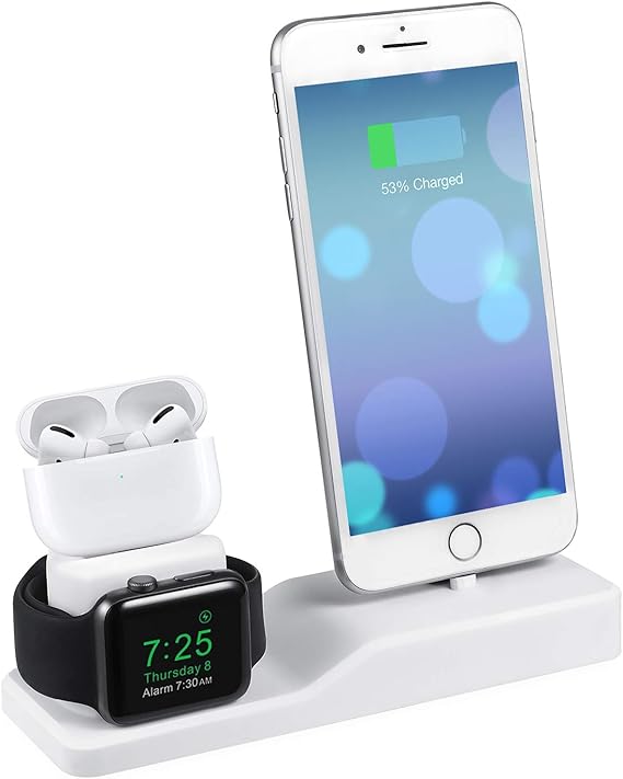 Amazon Com Motospeed 3 In 1 Charging Station For Apple Watch Charger Stand Dock For Iwatch Series 5 4 3 2 1 Airpods Pro 2 Iphone 11 11 Pro Xs Xs Max Xr X 8 8 Plus 7 7 Plus 6 Support Nightstand Mode