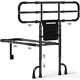 KingPavonini Bed Rail with Ultra-Wide Extendable Handle, 400 LB, Model GL05 | ASTM-Approved, Bed Rails for Elderly Adults Safety, 4-Point Dual Support, Tool-Free Bed Rails for Seniors &amp; Post Surgery
