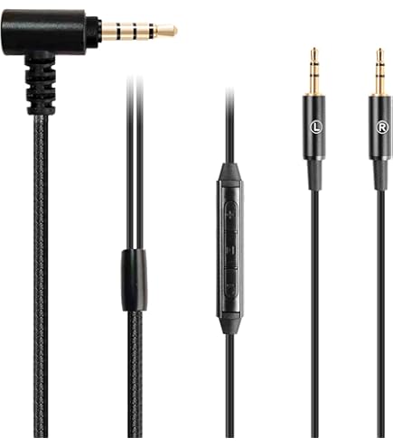 Sol Republic Headphone Replacement Cable - Perfect Fix For Master Tracks HD, V8, V10 & More (3.9ft Black Audio Cord)