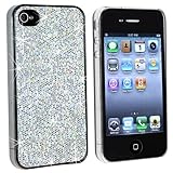Silver Bling Rubber Hard Skin Cover Case for AT&T iPhone 4 G