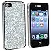 Silver Bling Rubber Hard Skin Cover Case for AT&T iPhone 4 G