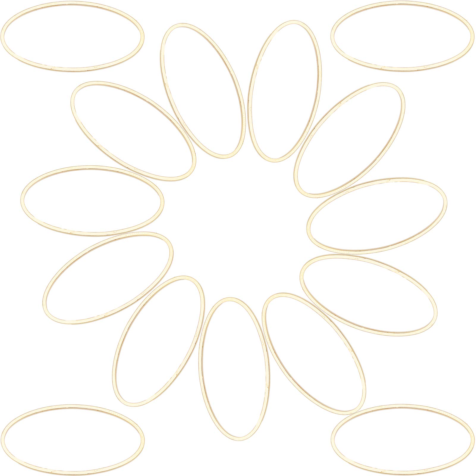 SUNNYCLUE 120pcs Open Bezel Charms Connector Charms Oval Blank Frame Stainless Steel Earring Pendant for Earring Making DIY Jewelry Making Findings