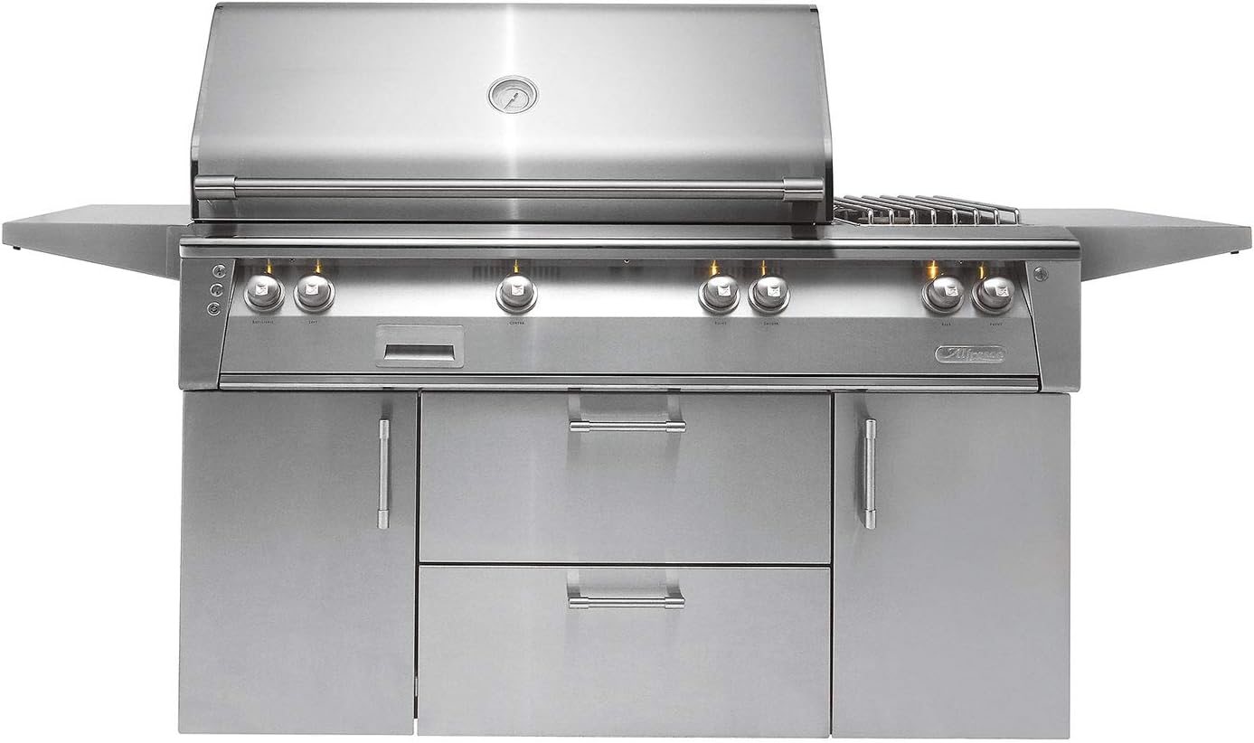 Review Alfresco Freestanding Grill with Side Burner and Rotisserie