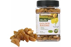 Naturebliss Premium Golden Raisins, Seedless Grape Dried Fruit Snacks, No Sugar Added, No Preservatives, Non-GMO, Naturally Shade-Dried Raisins, Healthy Power Gummy Snack (11 OZ/Pack of 1)