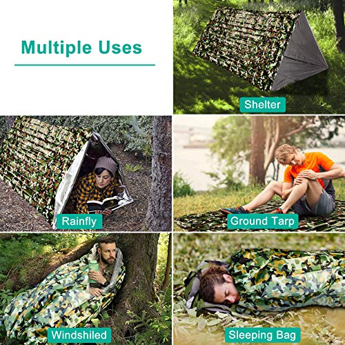 EEEKit 2Pack Emergency Sleeping Bag, Waterproof Lightweight Survival