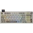 EPOMAKER RT100 97 Keys Gasket BT5.0/2.4G/USB-C Mechanical Gaming Keyboard with Customizable Display Screen, Knob, Hot Swappable Socket, 5000mAh Battery for Win/Mac (Wisteria Linear Switch)