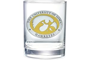 Heritage Pewter University of Iowa Double Rocks Glass | 14 OZ Expertly Crafted Pewter Drinkware