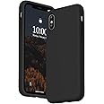 SURPHY Designed for iPhone Xs Case and iPhone X Case with Microfiber Lining, Thickened Liquid Silicone Phone Case for iPhone X XS 5.8 inches, Black