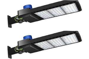 ledmo LED Parking Lot Lights 300W - LED Shoebox Parking Lot Lighting with Photocell 1000-1200W HID/HPS Replacement Waterproof IP65 36000LM 5000K Parking Lot LED Lighting (2 Pack)