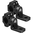 ZIDIYORUO Whip Light Mounts for ATV, Quad ATV Light Mounts Fit 0.875", 1", 1.125" Rack Bars and Bandlebars, Adjustable ATV Mount Made of Alloy Aluminum, Easy Installation (2 pcs Black)